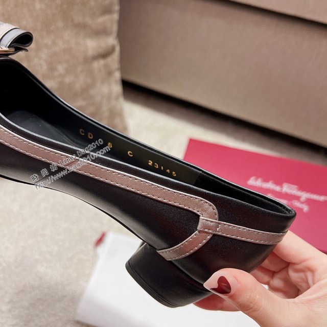 Ferragamo專櫃款女鞋 菲拉格慕高品質新版蝴蝶結VARA單鞋 dx3612